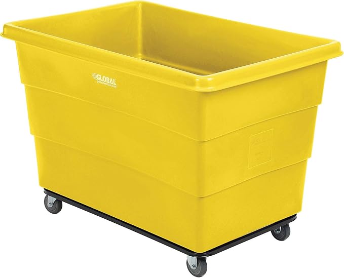Global Industrial 20 Bushel Plastic Bulk Box Truck, Steel Chassis Base by GlobalIndustrial