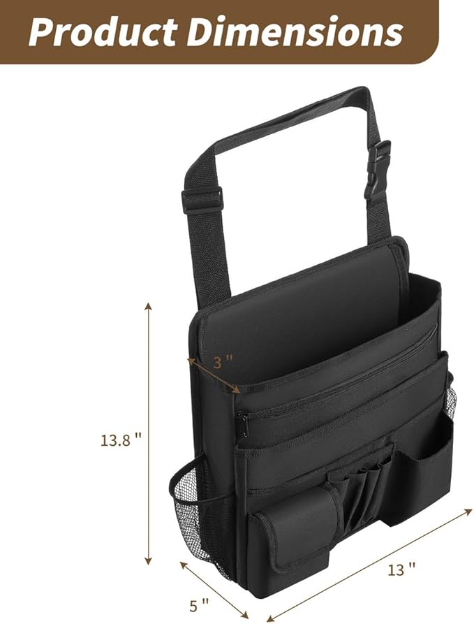 Car Front Seat Organizer for Paperwork File Laptop Mobile Office - Image 7