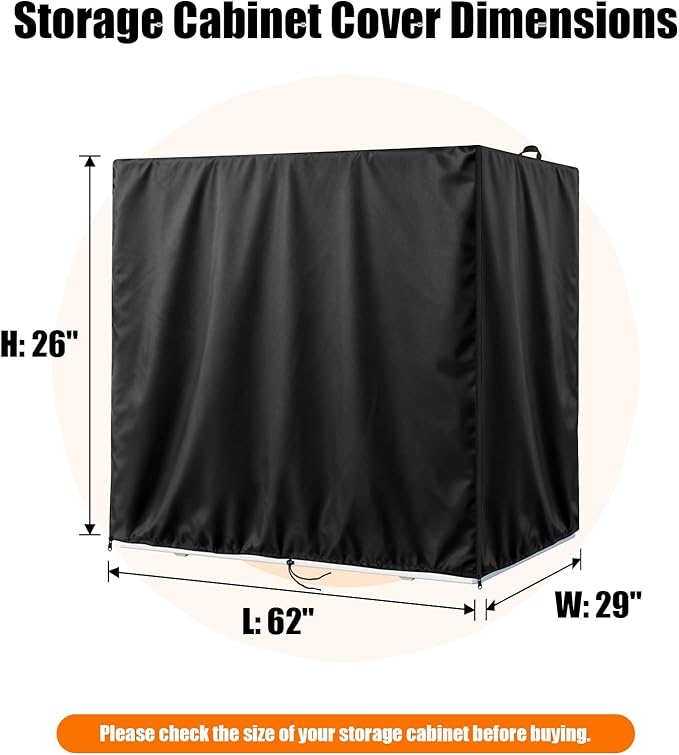 Kasla Storage Cabinet Cover, Outdoor Chest Storage Waterproof Cover, - Image 2