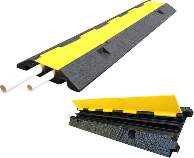 Hose Protector – Rubber Traffic Cord Ramp, Weather-Resistant Heavy-Duty Cable by Unknown