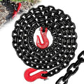 G80 Transport Binder Chain 5/16" x10ft - 4900 lbs WLL Heavy Duty Tow Chain for Trailers & Trucks - Clevis Grab Hooks (Oiled Black) - ASTM A306 Compliant by SENKEYFE