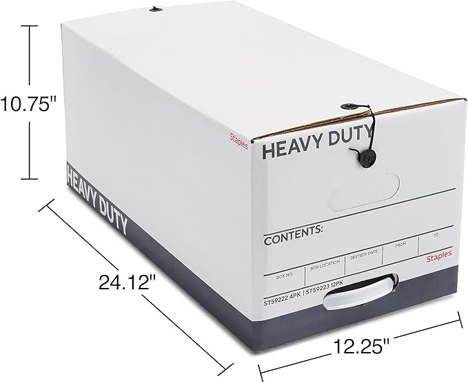 STAPLES Storage & Filing Box, Heavy-Duty - Image 6