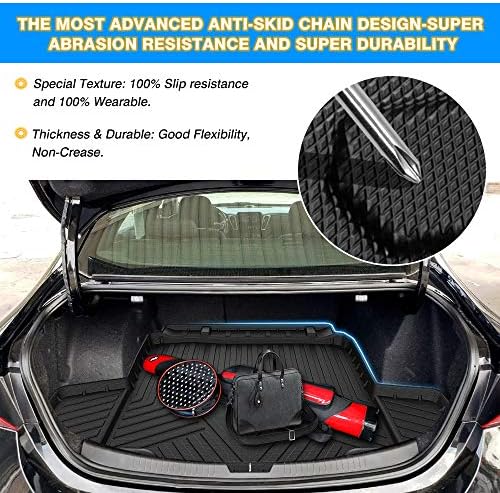 Cartist Cargo Liner Compatible with Chevrolet Malibu 2016 2017 2018 2019 2020 2022 2023 2024 2025 All Weather Trunk Mat Liner for Malibu Accessories Black - Image 7