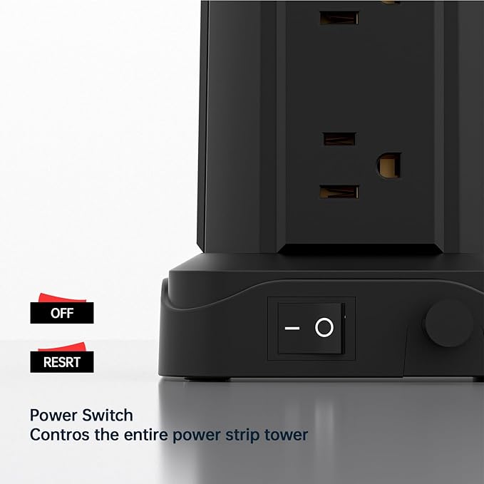 PASSUS Power Strips with Surge Protection, Flat Plug Power Strip with 12 - Image 7
