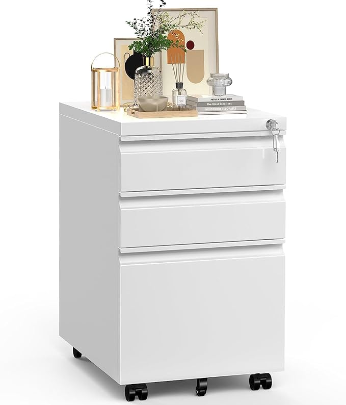 3 Drawer File Storage Cabinet, File Cabinets by Unknown