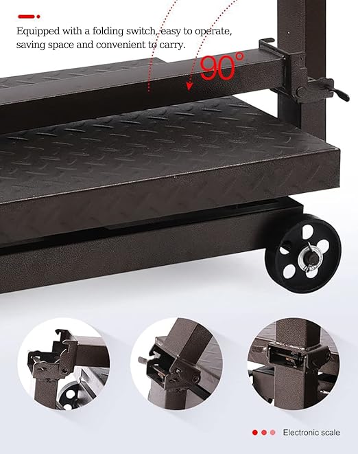 Large Platform Scale with Wheel 660 LB Floor Weight Computing Postal Scale - Image 6