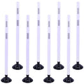 OrangeStar 8 Pack Delineator Post 48" White Traffic Delineator Cones by OrangeStar