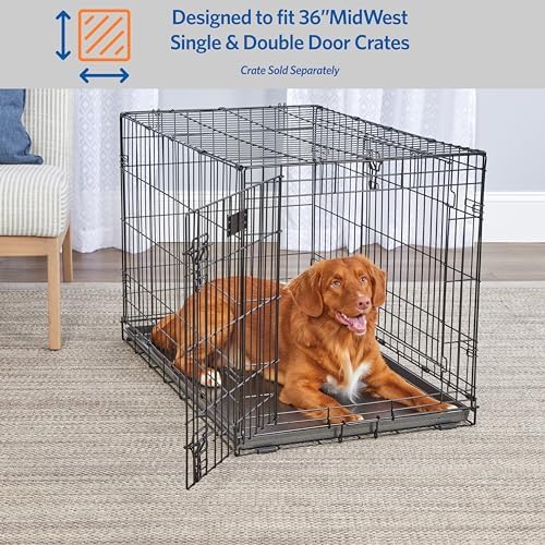MidWest Homes for Pets Metal Dog Crate Replacement Pan; 36 inch - Image 3