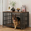 BOLDBONE 38 inch Dog Crate Furniture, Heavy Duty Dog Kennel Indoor for Large Dogs, Escape-Proof and Chew-Proof Wooden Dog Cage for high Anxiety Dog, Decorate House as TV Stand, End Table, Black Brown by BOLDBONE