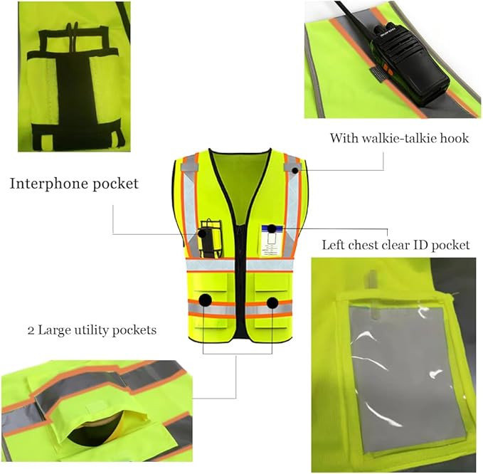YOWESHOP High Visibility Reflective Safety Vest - Image 4