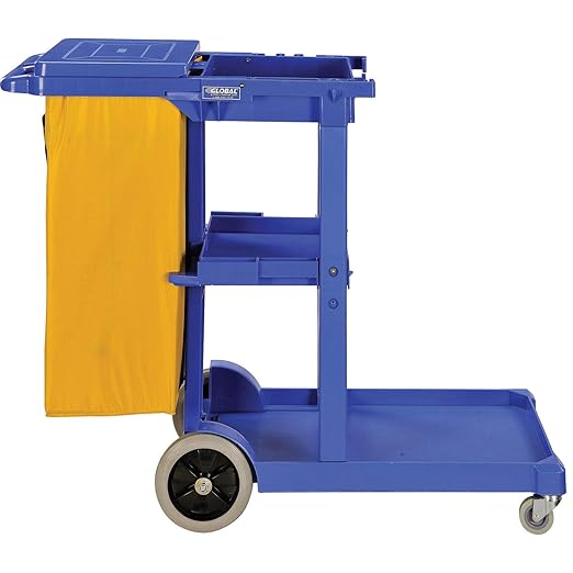 Global Industrial Janitor Cart Blue - Image 4