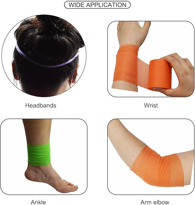 22 Packs Pre Wrap Tape, 11 Colors 2.76 Inch x 11Yards Prewrap Athletic Tape - Image 3
