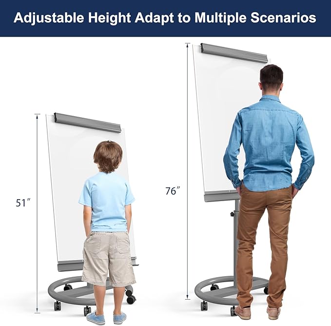 TSJ OFFICE Mobile Standing Whiteboard - Image 3