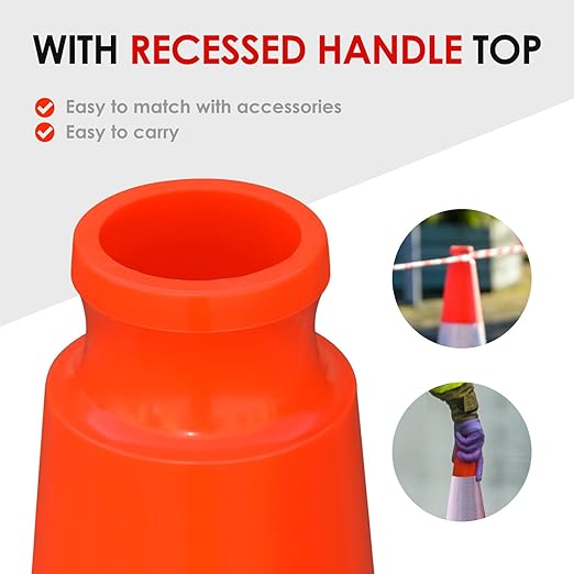6 Pack Extra Large 36" Inch PVC Traffic Cones - Image 6