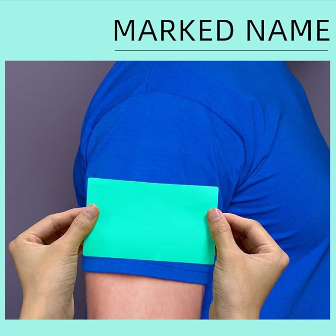 PARLAIM 3 X 5 Inch Rectangle Adhesive Color Coding Stickers, Square Aqua - Image 5