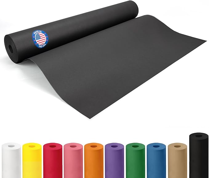 Black Paper Roll 24" x 1200" by IDLPackaging