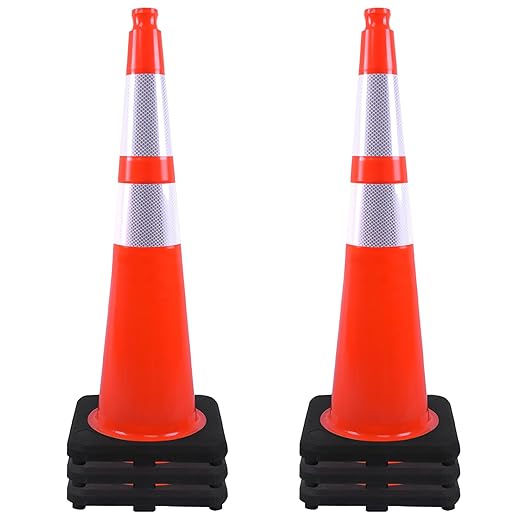 OrangeStar 6 Pack 36" Traffic Cones by OrangeStar