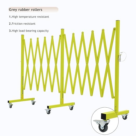 GYMTIME Expandable Metal Barricade, Flexible Mobile Safety Barrier, Folding - Image 5