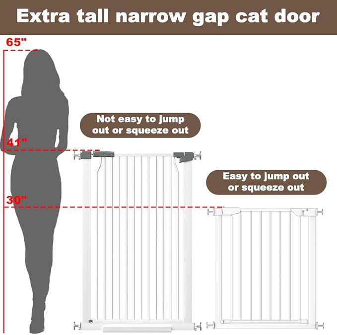 41-Inch Extra Tall Metal Baby Gate - Image 2