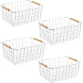 LeleCAT White Wire Baskets for Organizing by HomeSpaceStorageBasket
