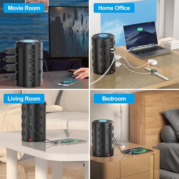 Power Strip Surge Protector Tower - Image 5