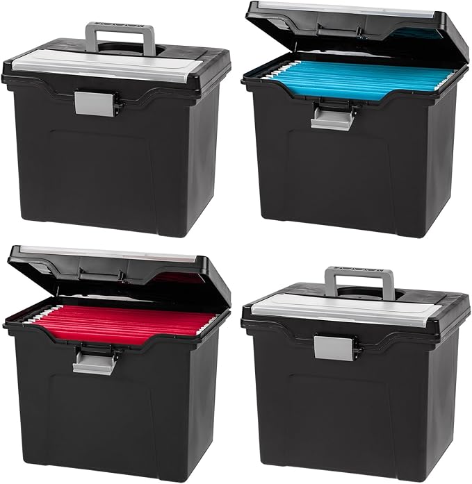 IRIS USA File Box with Lid File Organizer by IRISUSA