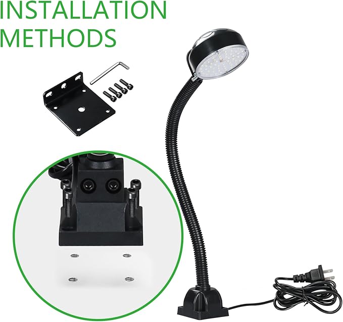 20W LED Work Light with Flexible Gooseneck, 2000 Lumens 6500K 110V US Plug - Image 5