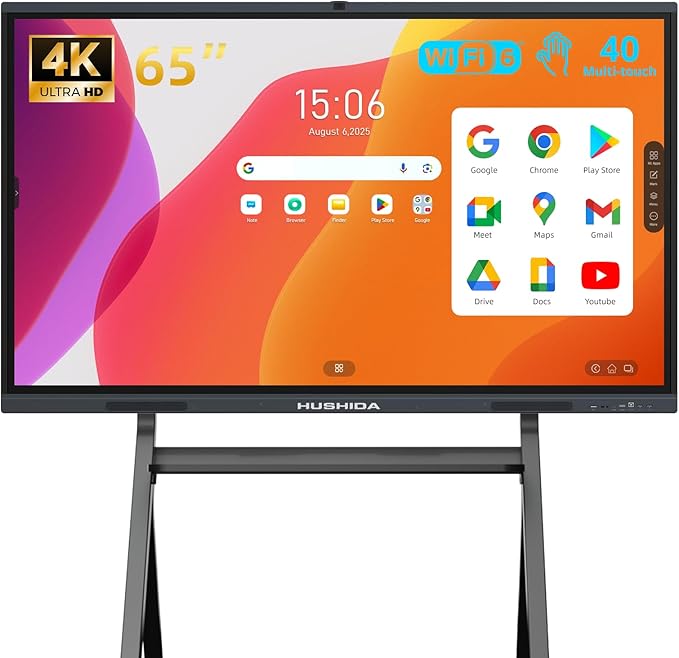 65" Smart Board Google EDLA-Certified 4K Interactive Whiteboard SmartBoard by HUSHIDA