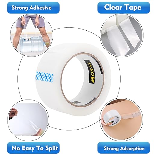 Clear Packing Tape Heavy Duty Refill Rolls Sealing Great - Image 5
