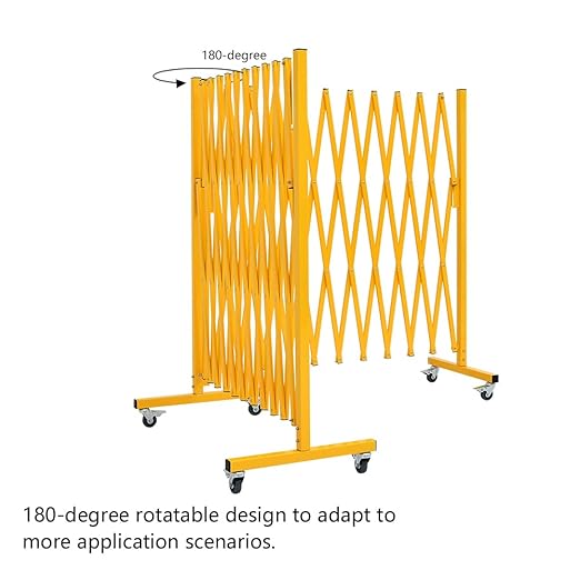 GYMTIME Expandable Metal Barricade Gate, Portable Safety Barrier - Image 2
