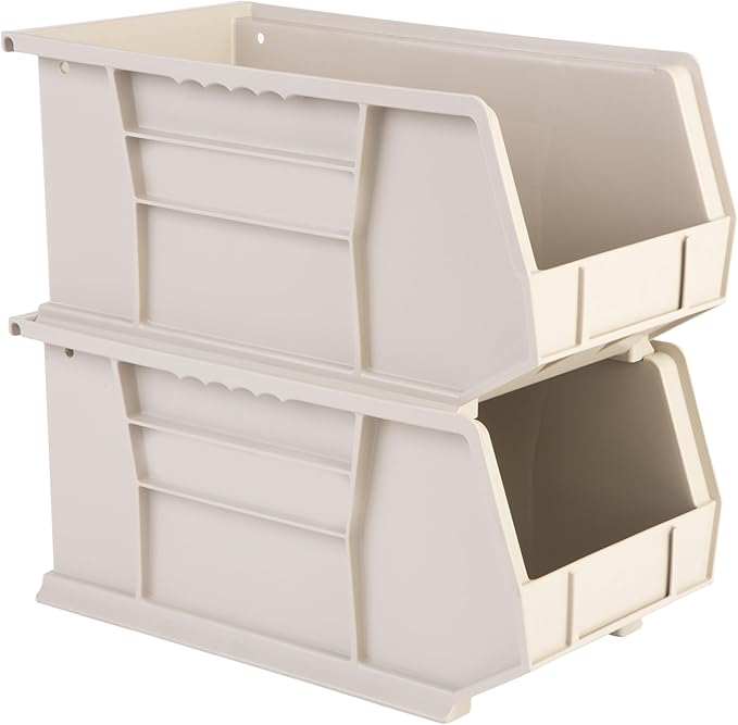 Hudson Exchange 15" x 8" x 7" Plastic Stackable Storage Bin and Hanging - Image 2