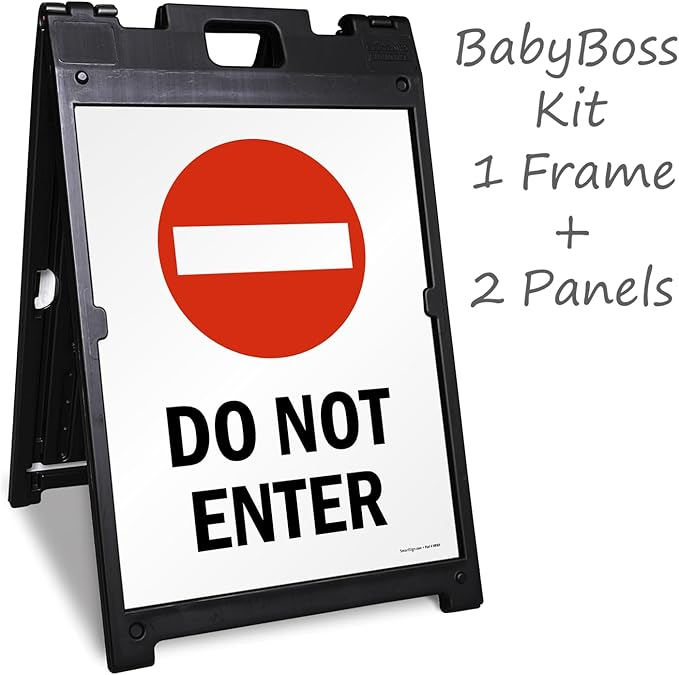 SmartSign 24" x 18" Do Not Enter Sidewalk Sign Kit, Two-Sided A-Frame, USA Made - Image 6