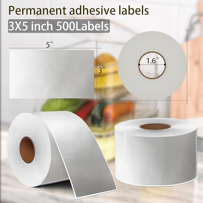 PARLAIM 3" x 5" Rectangle Adhesive Permanent Color Code Stickers, 500 per - Image 2