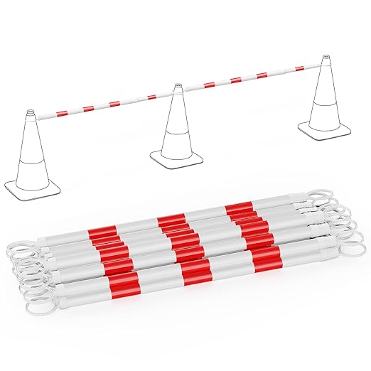RoadHero 10 Pack 4 FT to 6.9 FT Retractable Cone Bar, Expandable Traffic Cone by RoadHeroUS