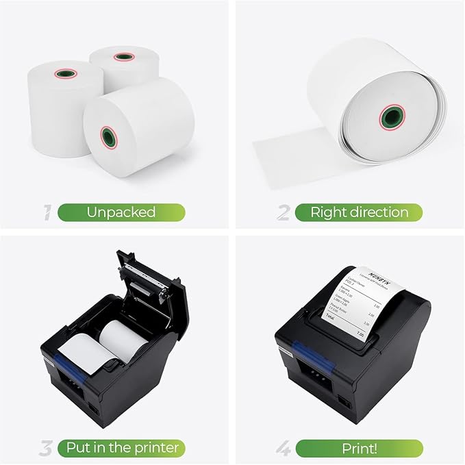 MUNBYN Thermal Paper 3 1/8 x 230ft, 5 Rolls Receipt Paper Work - Image 8