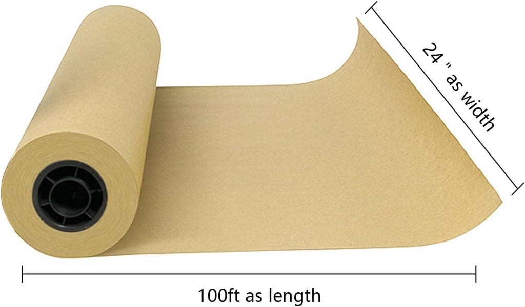 Kraft Paper Roll 24" x 98ft, Unwaxed & Uncoated - Image 7