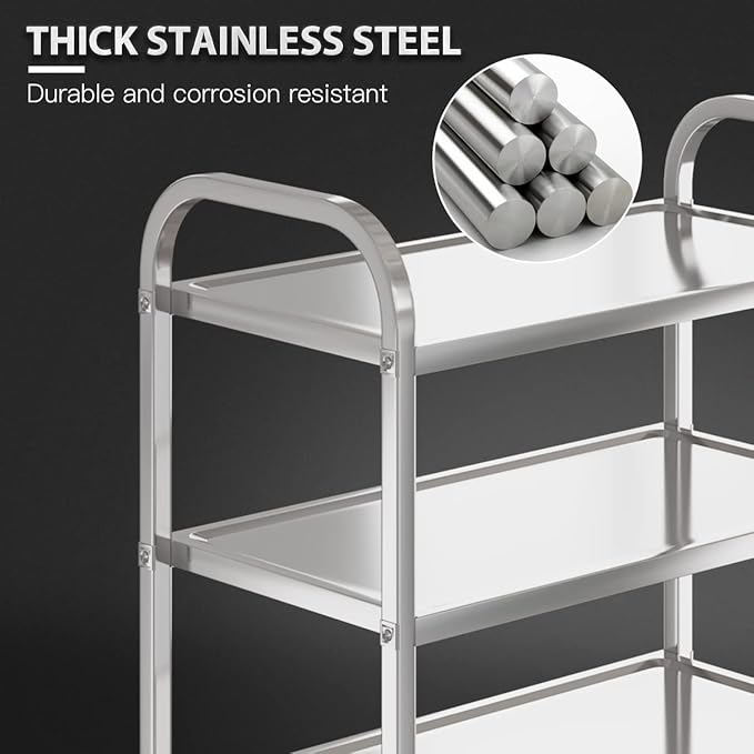 Heavy Duty Stainless Steel Utility cart，Industrial Serving cart - Image 3