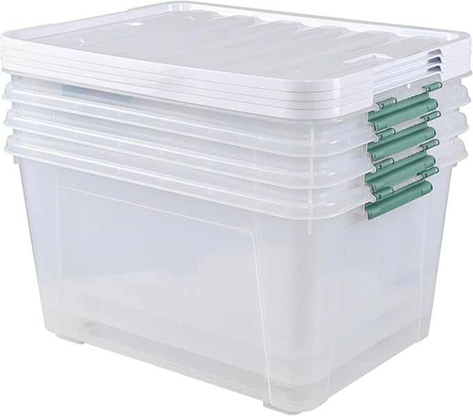 4 Packs Large 80 L Plastic Storage Bins - Image 7