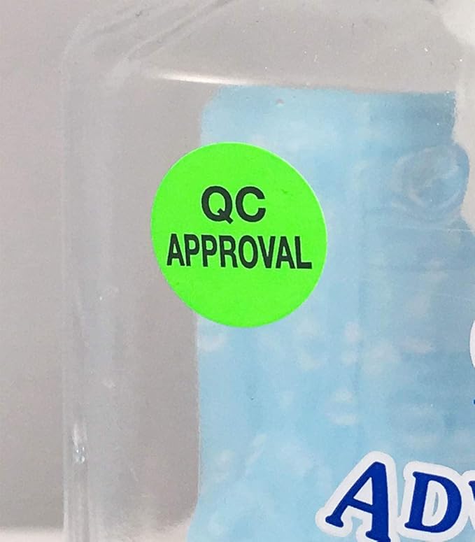 Quality Control Approval Stickers, QC Tester Labels on Fluorescent Green Paper - Image 3