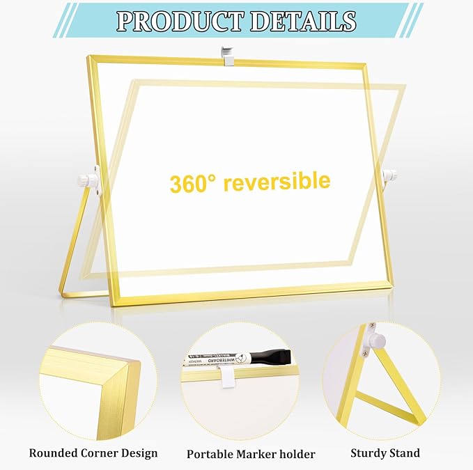 Magnetic Dry Erase White Board, Portable Small Whiteboard Set - Image 2
