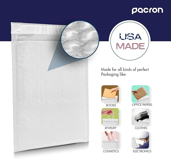 200-Pack Waterproof Poly Bubble Mailers 8.5 x 14.5 - Image 5