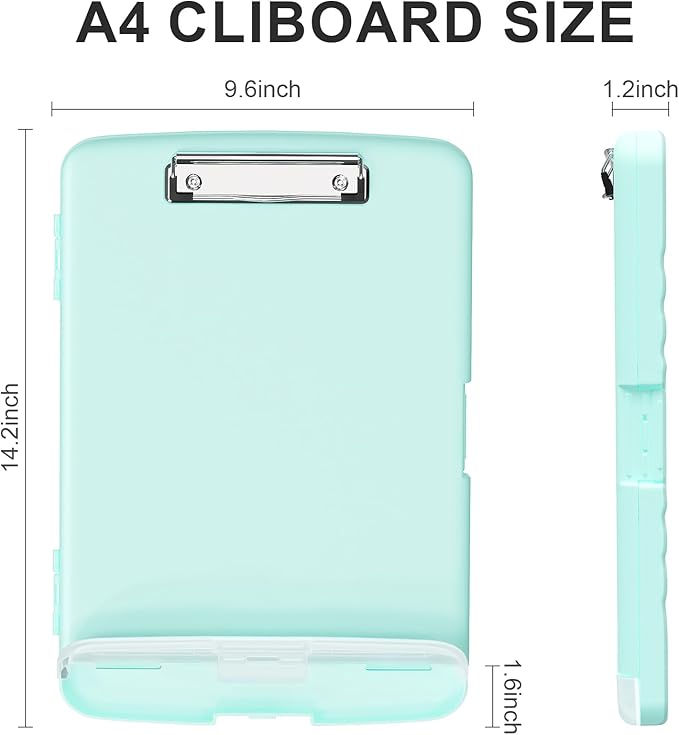 Plastic Clipboard with Storage, 8.5 x 11 Storage Organization Box Side-Opening - Image 2