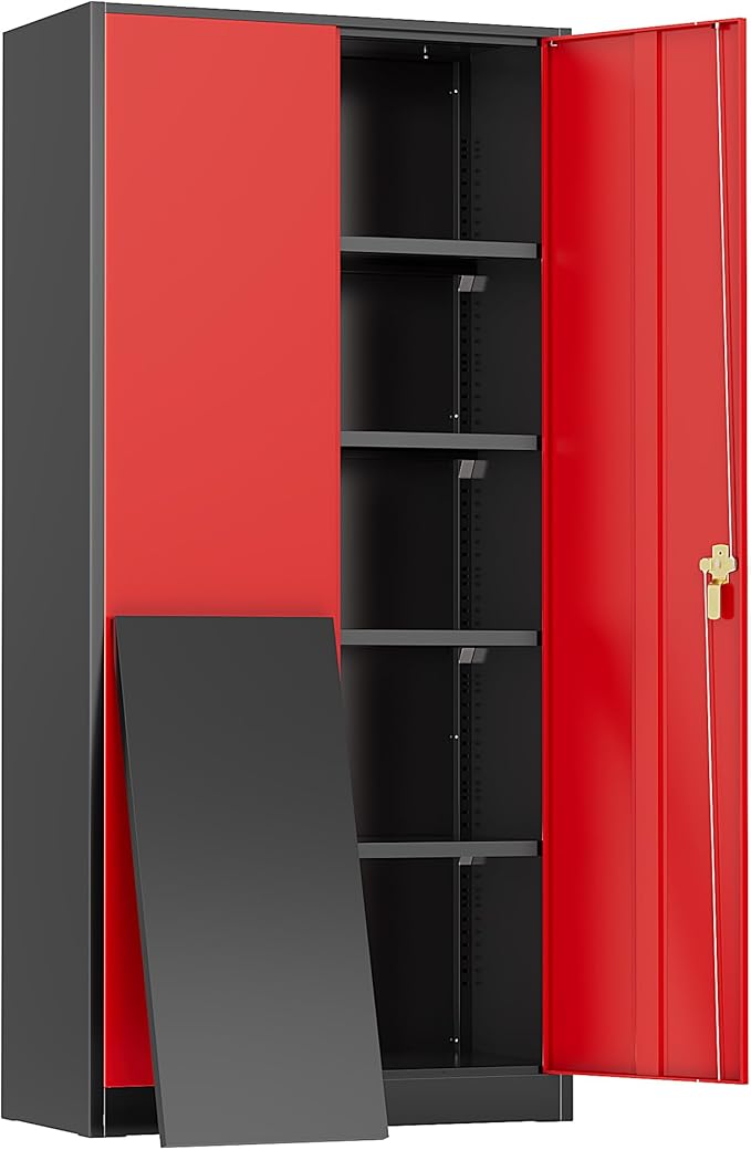 Greenvelly Metal Storage Cabinet, Lockable Steel Cabinet by Greenvelly