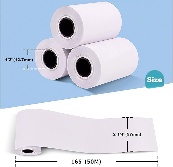 MFLABEL 50 Rolls 2 1/4" x 165' Thermal Paper Cash Register POS Receipt Paper - Image 3