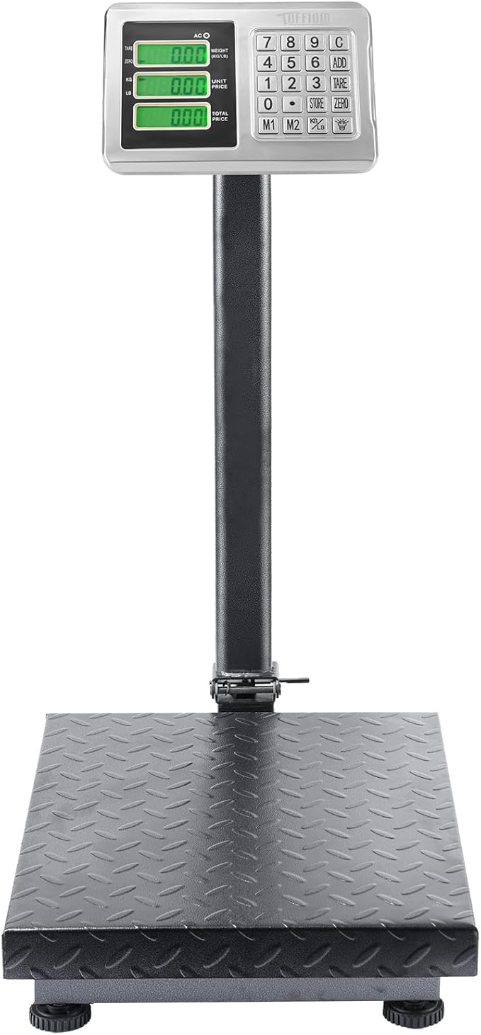 TUFFIOM 661lbs Electronic Industrial Commercial Platform Scale, Stainless Steel by TUFFIOM