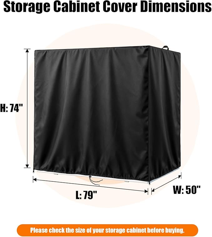 Kasla Storage Cabinet Cover, Outdoor Chest Storage Waterproof Cover, - Image 2