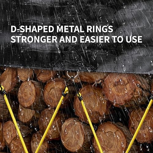 TARPAL Tarp 4x6 Feet (2pack) Tarps Heavy Duty Waterproof 14mil D-Ring Tarp - Image 3
