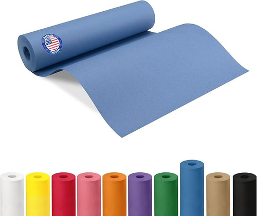 12" x 1200" Blue Kraft Paper Roll by IDLPackaging
