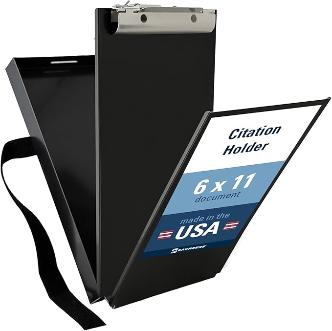 Saunders Dual Layer Police Storage Clipboard, Ticket Size Paper Organizer by Saunders