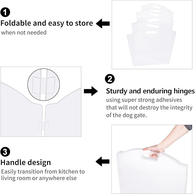 Extra-Wide Clear Acrylic Freestanding Dog Gates - Image 5